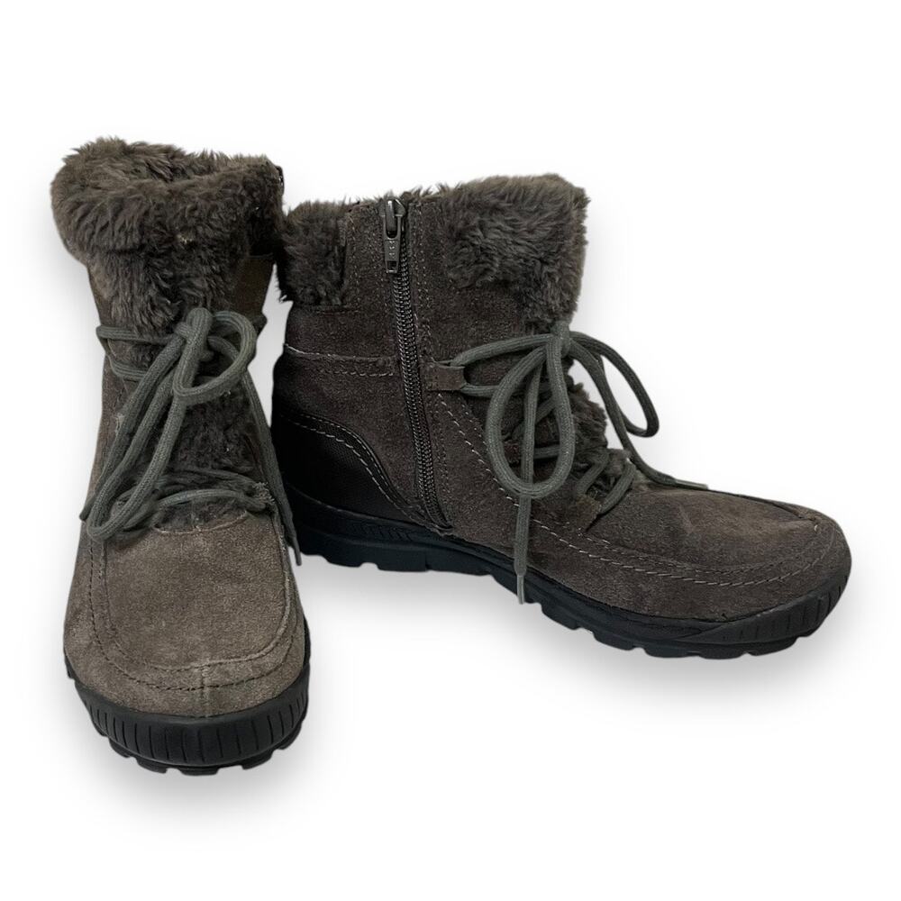 BareTraps Daysha brown fur lined hiking boot size 8